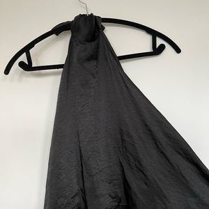 Nasty Gal mock neck backless silky top